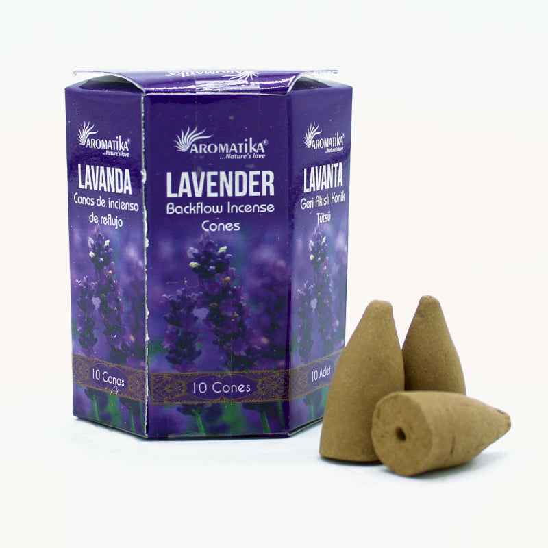 Lavanda Conos de Incienso de Reflujo Orgánico - Aromaterapia Natural - BOIRA SHOP