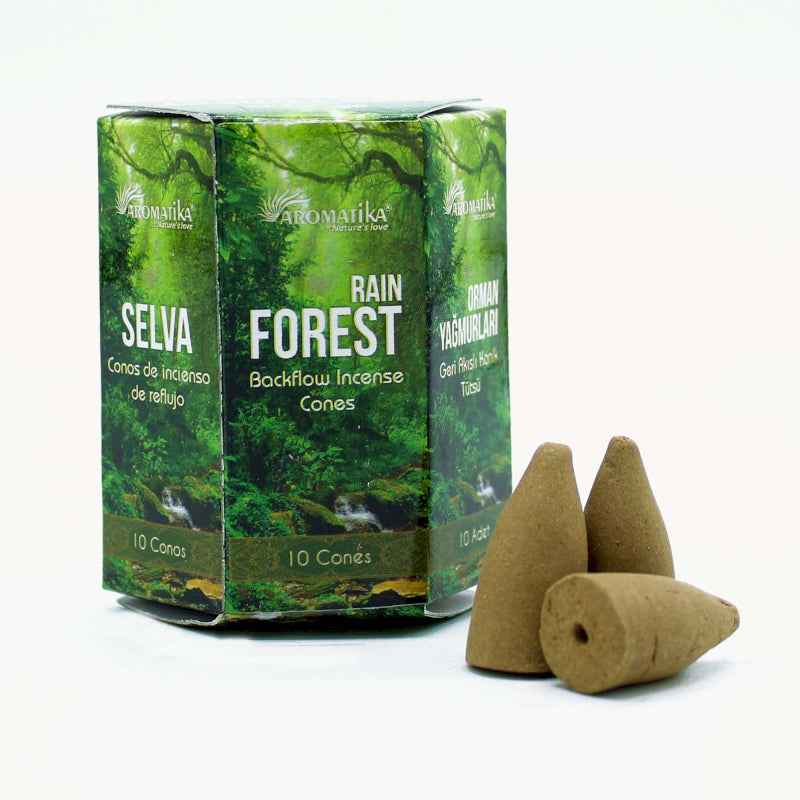 Conos de Incienso de Reflujo Orgánico Rain Forest - Aroma Natural y Relajante - BOIRA SHOP
