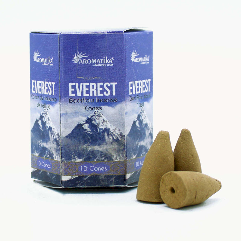 Conos de incienso backflow aroma Everest para cascada de humo, frescura intensa y efecto montaña